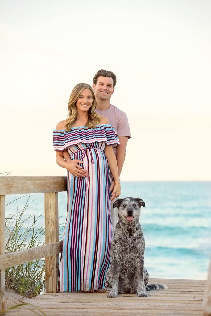 Palm Beach County's natural beauty accentuating Erika and Scott's joy and anticipation as they prepare to welcome their little one.